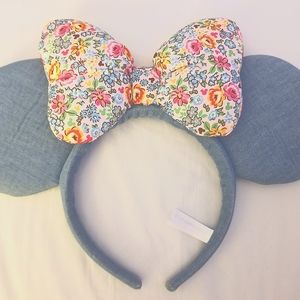 Tokyo Disney Floral Denim Minnie Ears